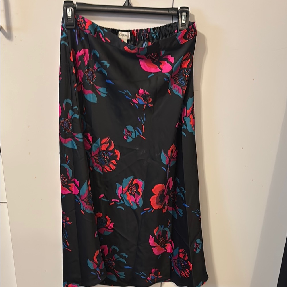 J crew Floral Black Skirt XS